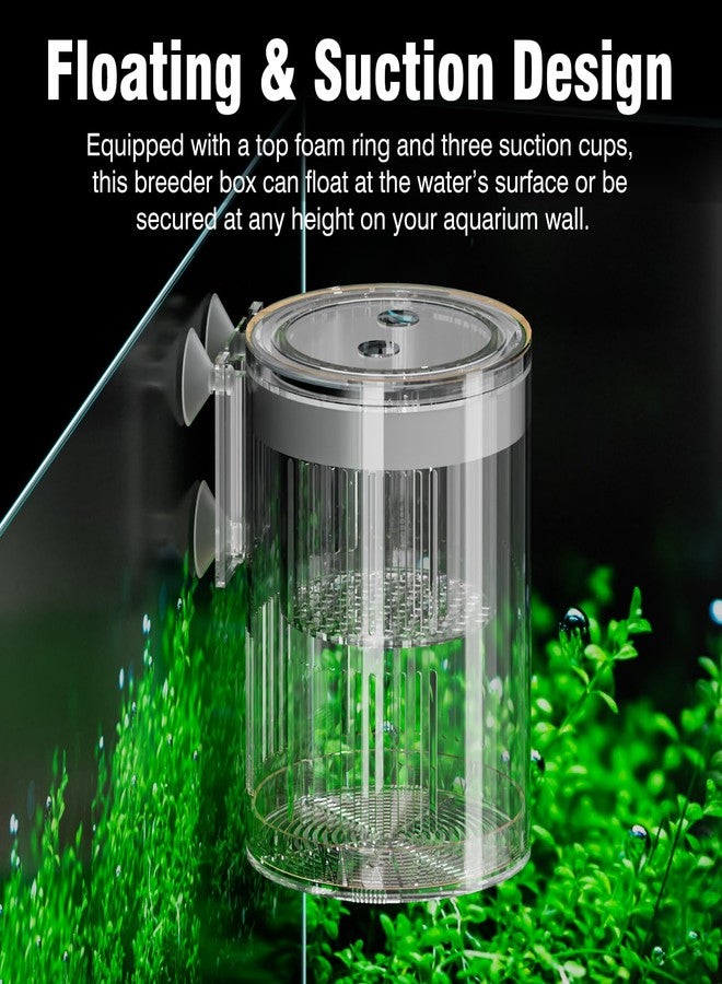 FKSC Floating Acrylic Breeder Box for Fish Tank - Aquarium Isolation Separator Hatchery Incubator for Guppy, Betta, Clownfish, Coral, Baby & Injured Fish - Image 4